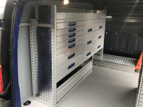 Zevim vehicle racking system Mercedes Vito L2H1.