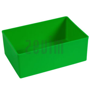 Plastic tray green 108x162x63 mm