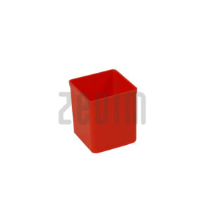 Plastic tray red 54x54x63 mm