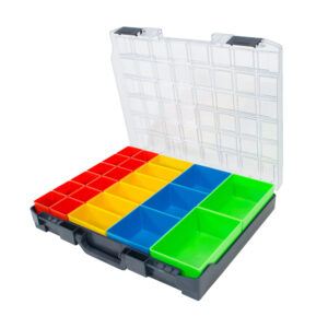 Plastic assortment case incl. 23 inserts assorted