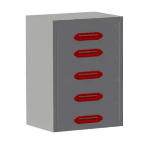 Drawer cabinet W0508xD360xH700 mm with 5 drawers (H 2x105; 3x140)
