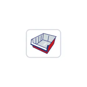 Warehouse bin/ Shelving bin with dividers