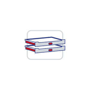Carrying trays for cases